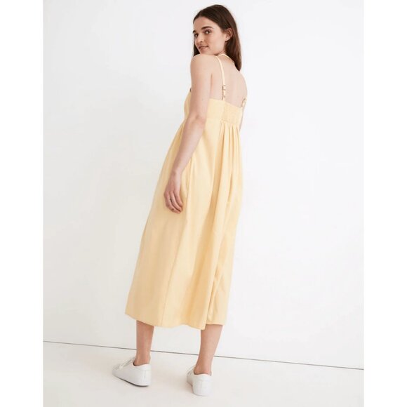 Madewell Summertime Cami Midi Dress Sun Casual Party Pleated Drape Wedding Guest - Picture 3 of 10